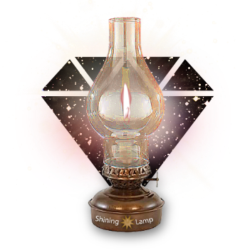 Shining Lamp on a diamond star field
